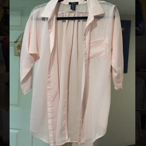 Pink sheer blouse